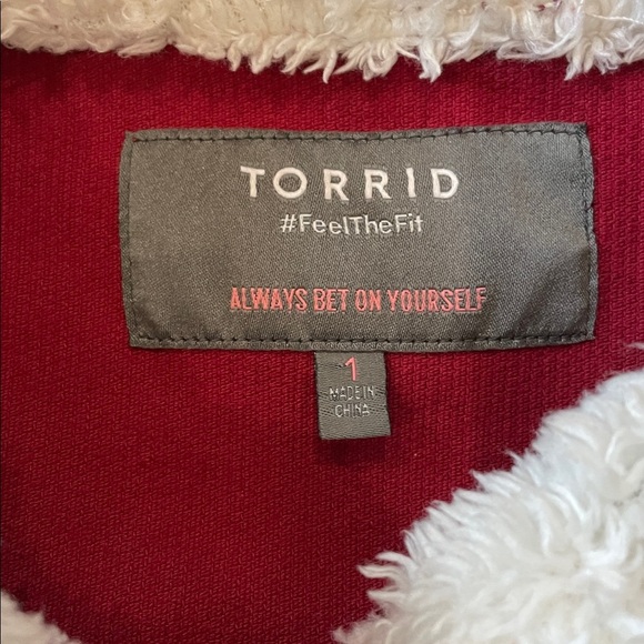 Torrid Corduroy Sherpa Collar Trucker Jacket Size 1 - Picture 9 of 16